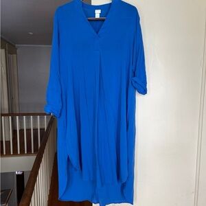 H&M Cobalt Blue Midi Dress Tunic XS S M